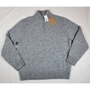 Weatherproof Vintage NWT Mens XL Grey Quarter Zip Pullover Sweater Soft Stretch